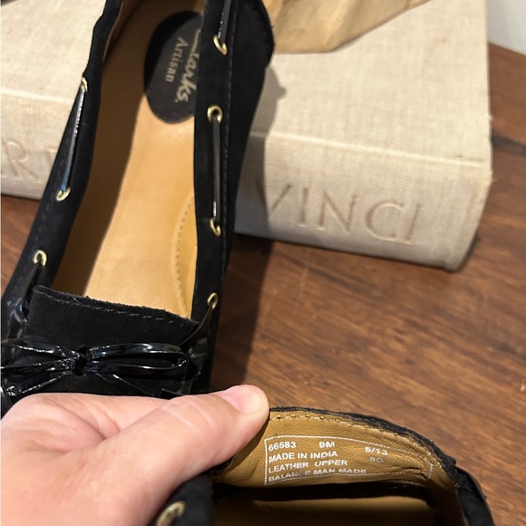 Clarks Artisan Dunbar Cruiser Moccasin black suede leather loafers size 9M - Picture 4 of 8